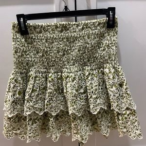 Zara printed mini skirt